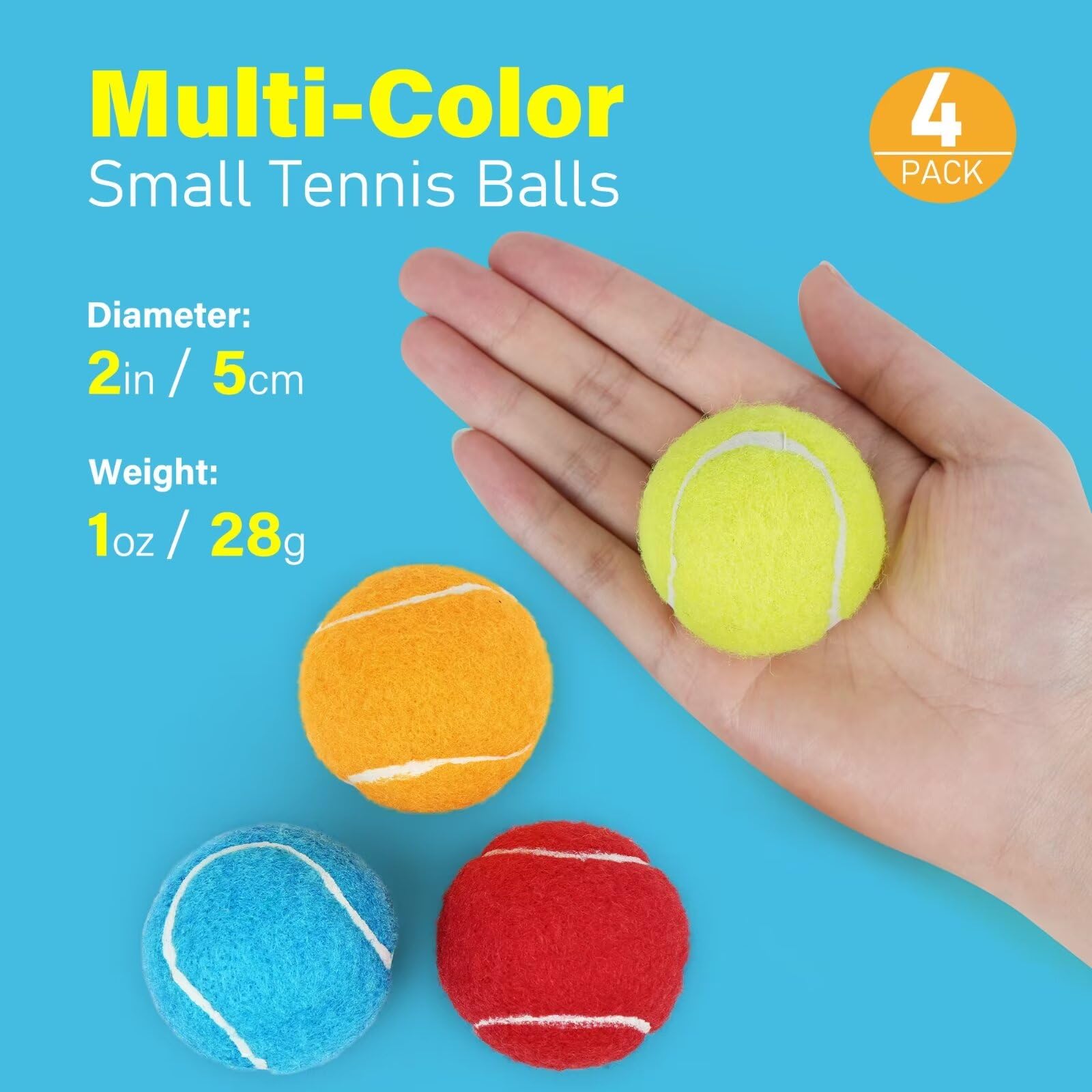 Prime Pets pelotas tenis para perro, ligeras y seguras para interiores.