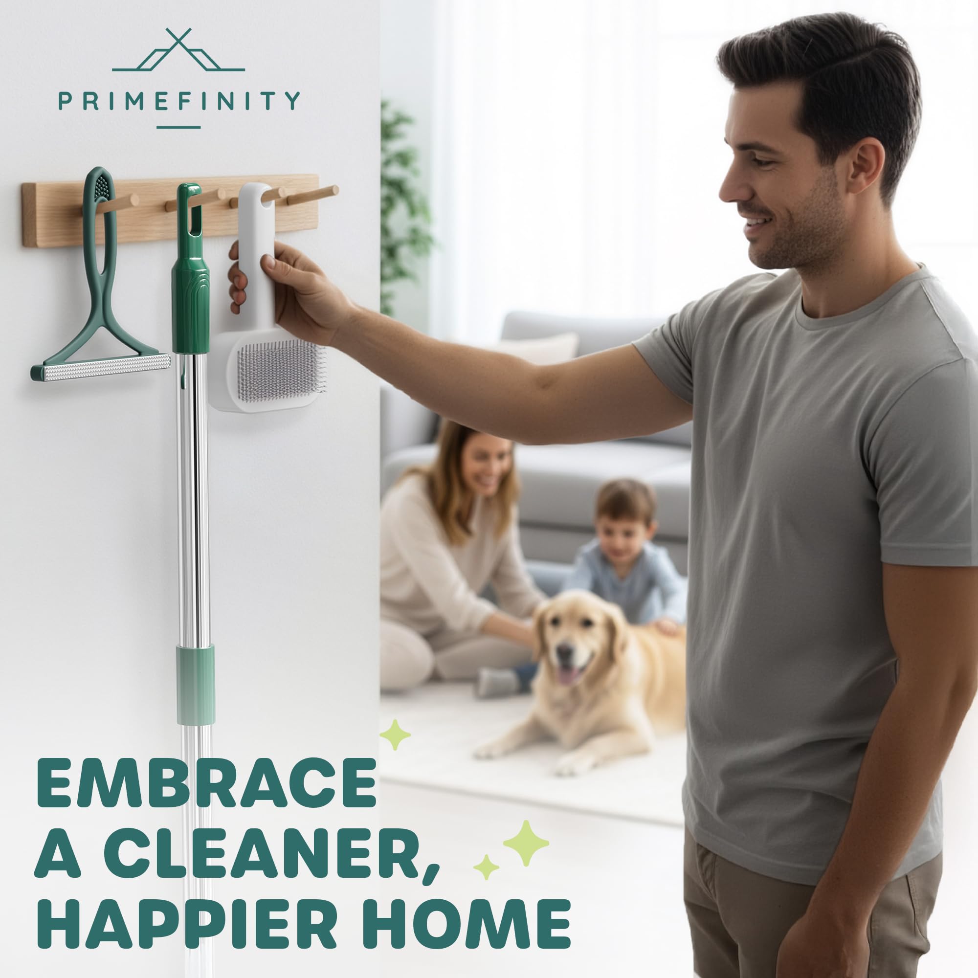 PRIMEFINITY cerdas TPE recogen pelo y lo dejan listo para desechar.