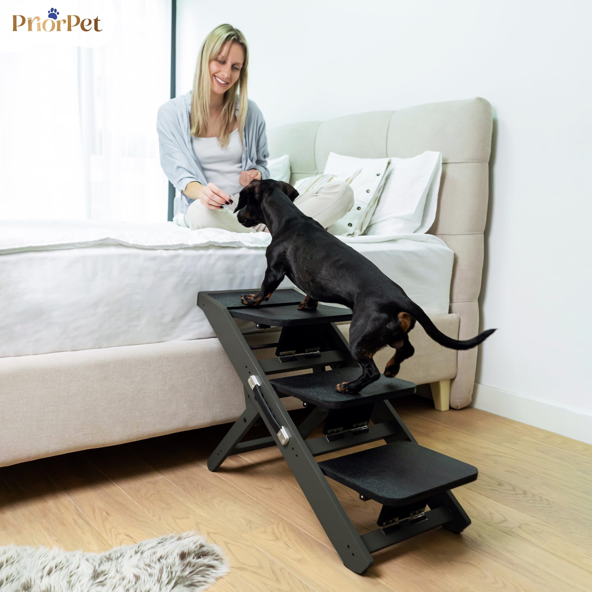 PRIORPET diseño negro neutro, se integra con la decoración