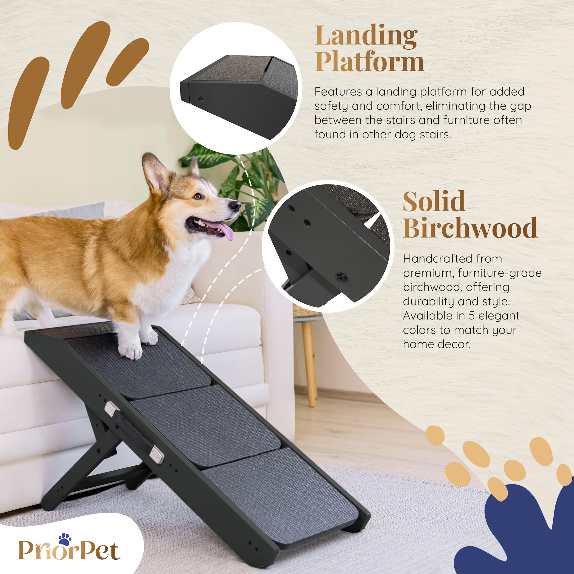 PRIORPET rampa con patas de goma para evitar deslizamientos en suelos