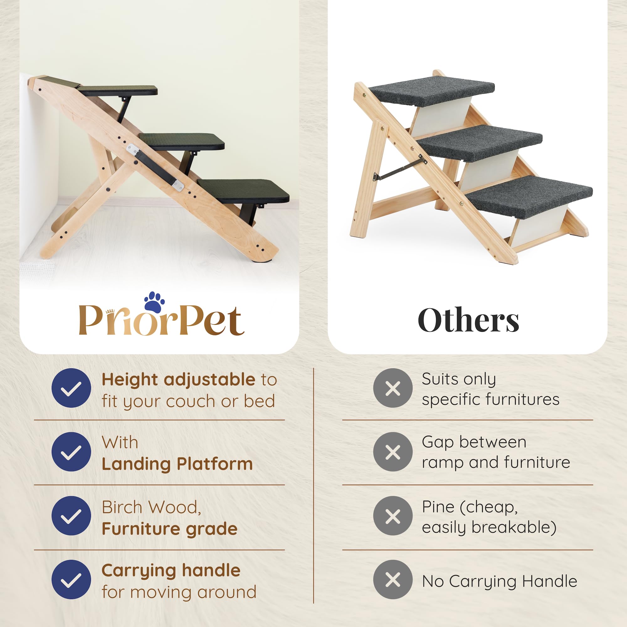 Priorpet rampa portátil y ligera para mover entre habitaciones