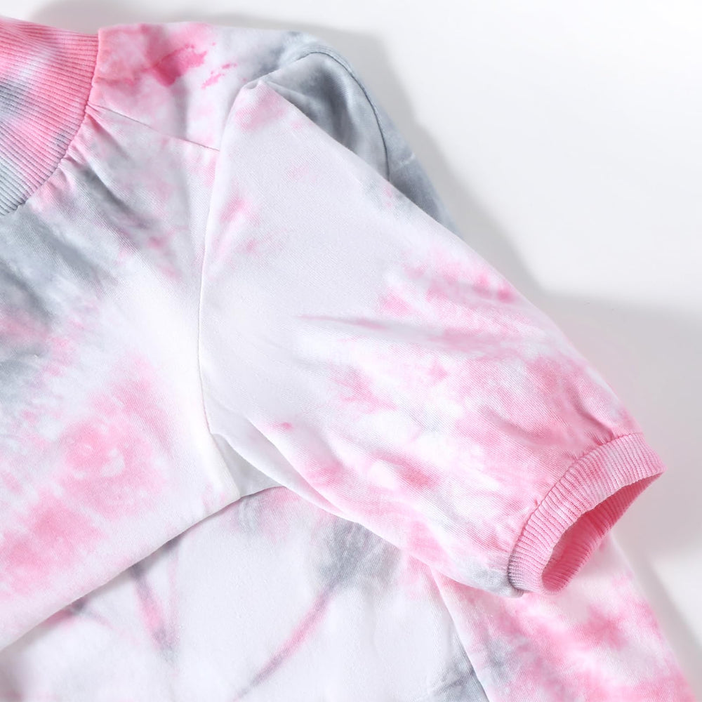 PriPre camiseta para perro rosa 3XL, detalle del tejido, sensación suave al tacto.