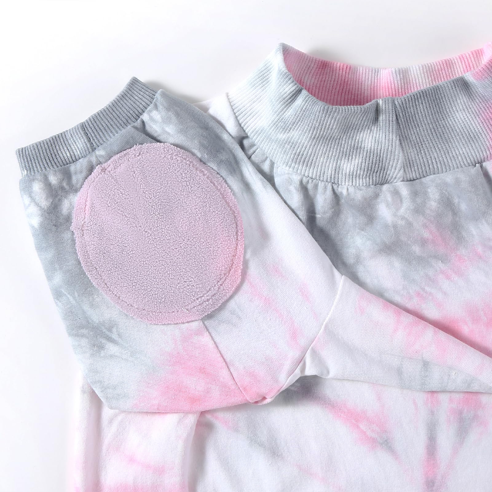 PriPre camiseta para perro rosa 3XL, patrón salpicado para look moderno.