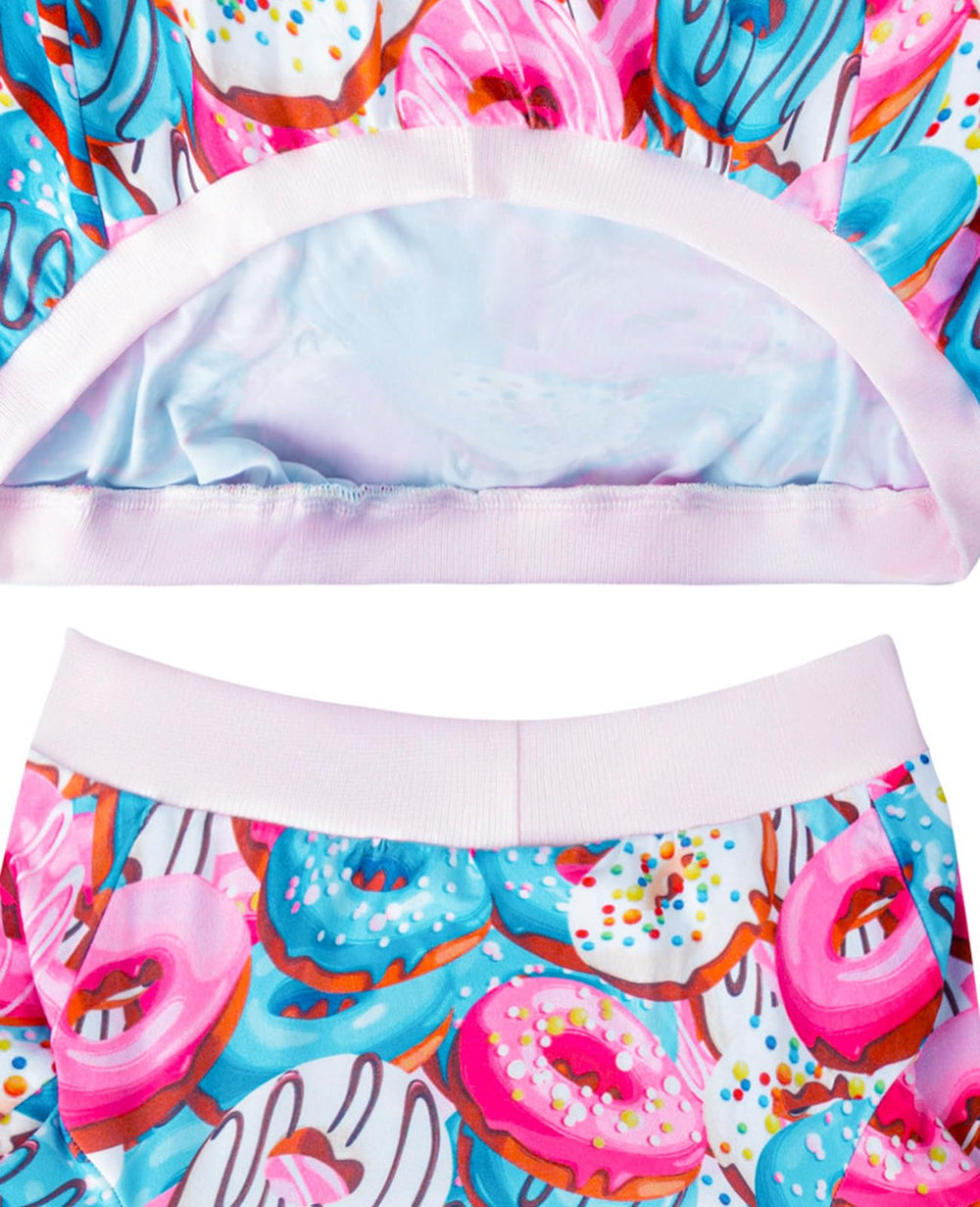 PriPre camiseta donut colorido, lavado a máquina o a mano para limpieza fácil.