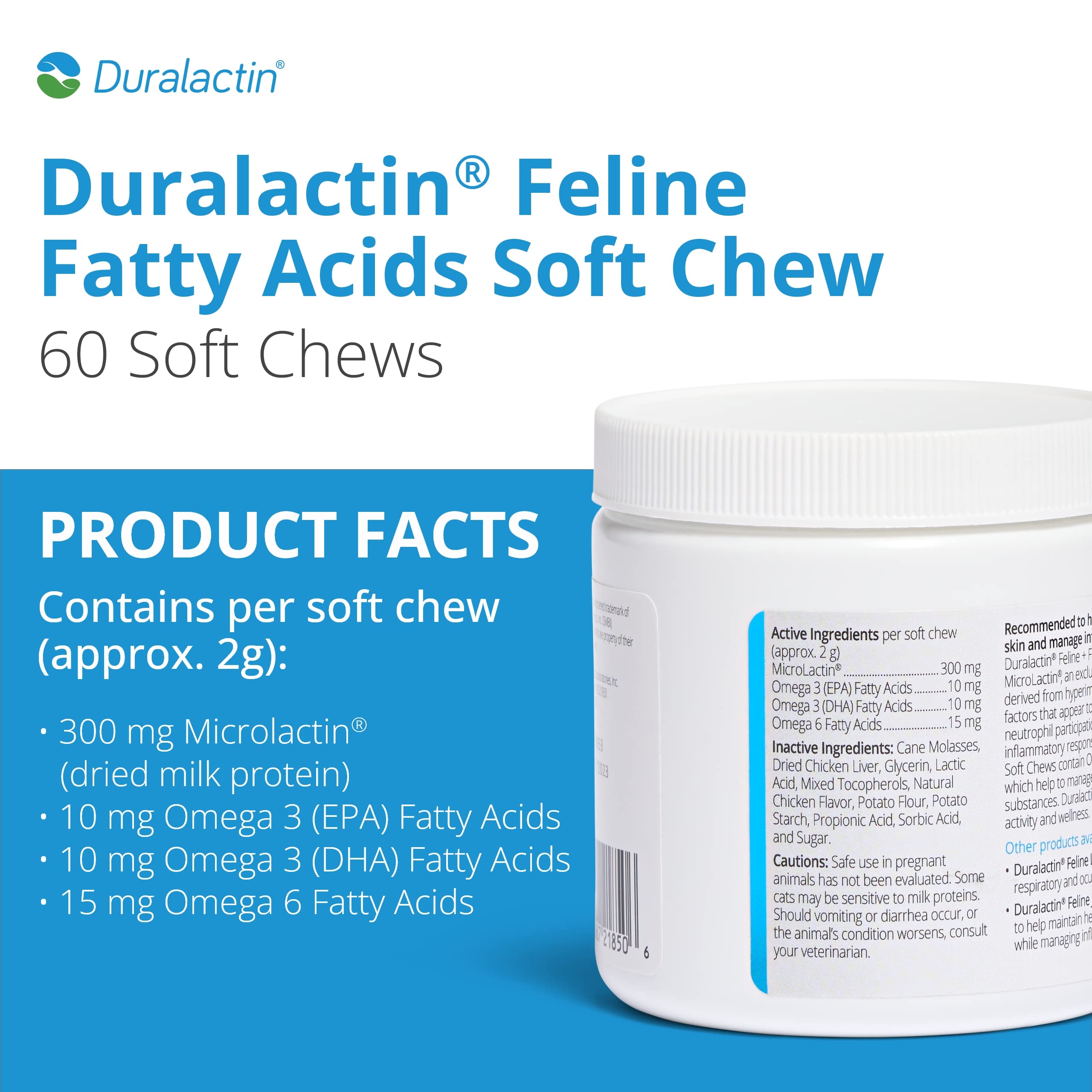 PRN Duralactin para gatos, sabor higado de pollo, snack que apoya la comodidad.