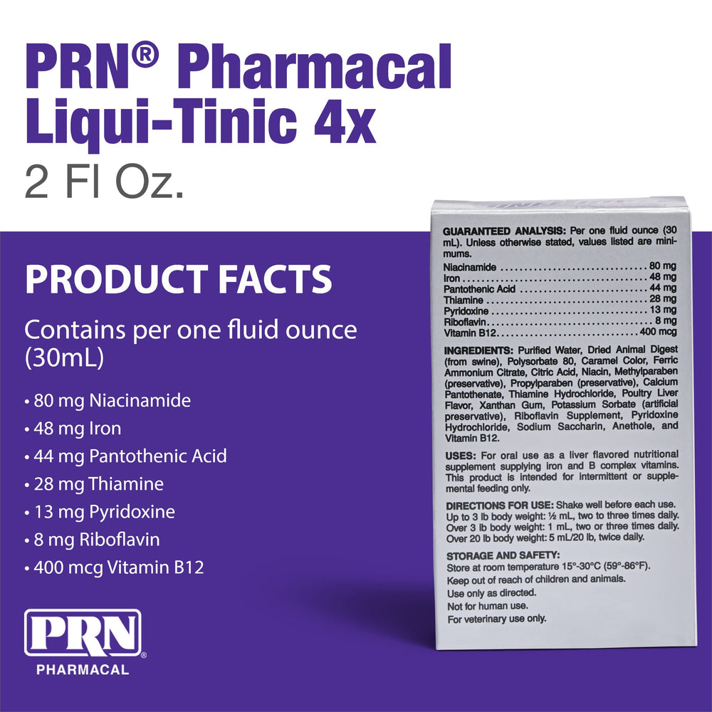 PRN Liqui-Tinic toma diaria fácil para perros y gatos.