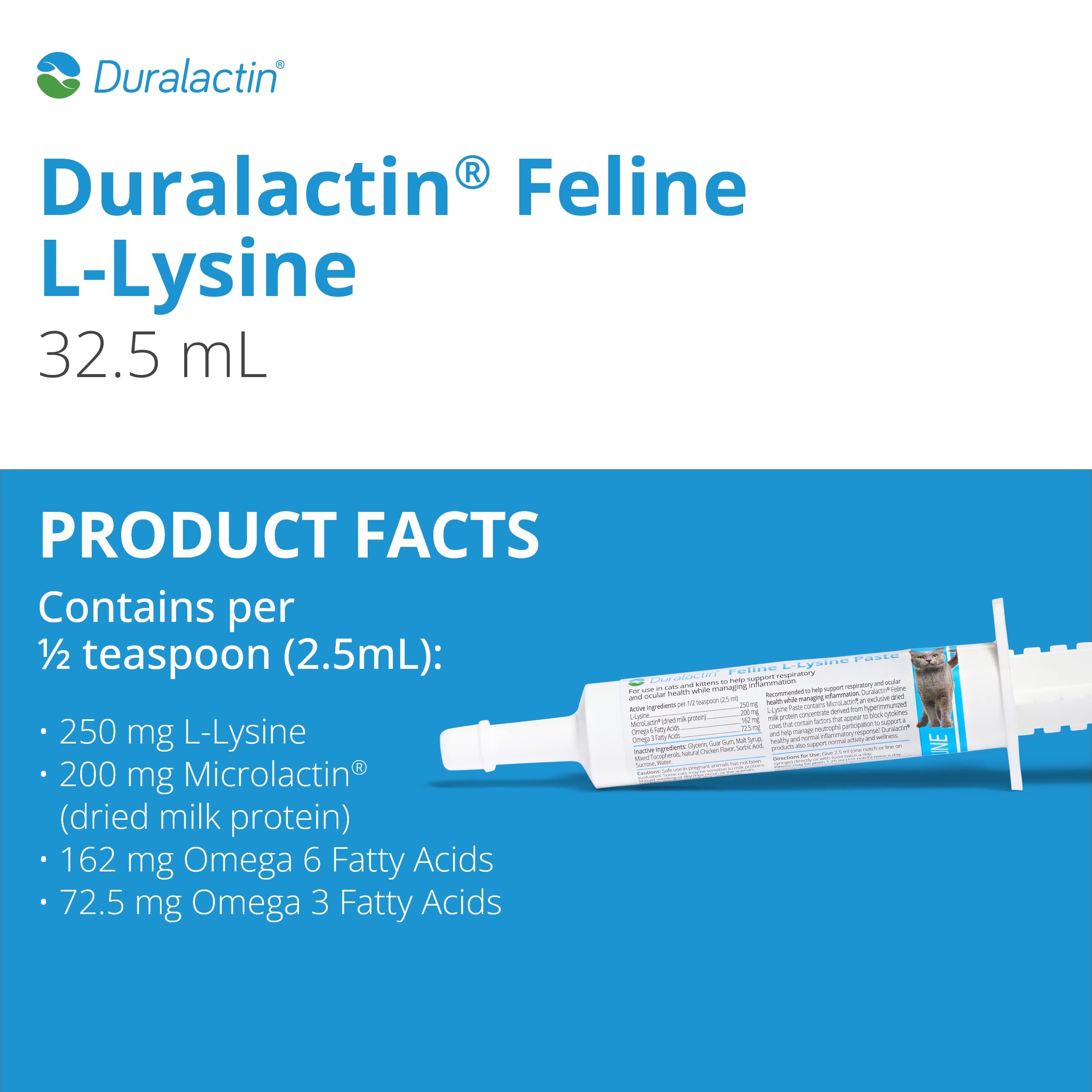 PRN Duralactin, jeringa de dosificación fácil para gatos