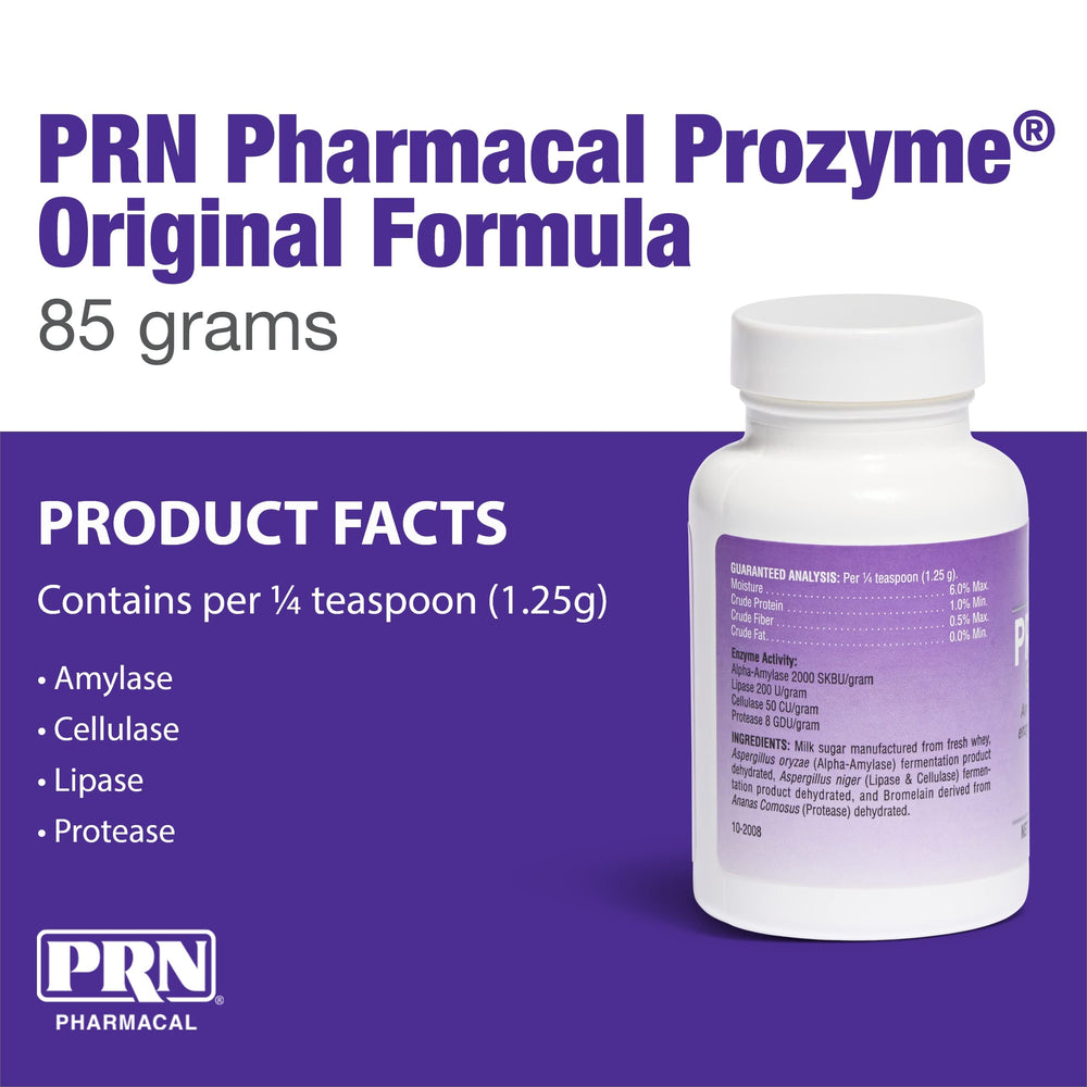 PRN ProZyme etiqueta frontal: información clara para uso diario