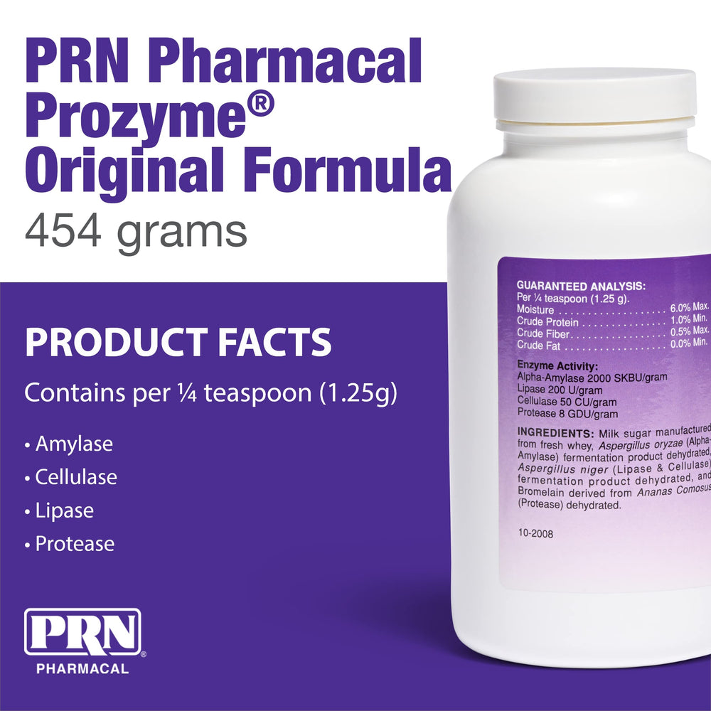 PRN ProZyme etiqueta original: información clara para elegir un suplemento digestivo