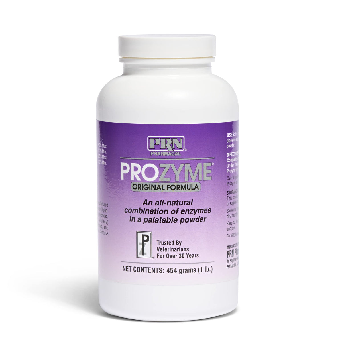 PRN ProZyme frasco frente: refuerzo digestivo para perros y gatos