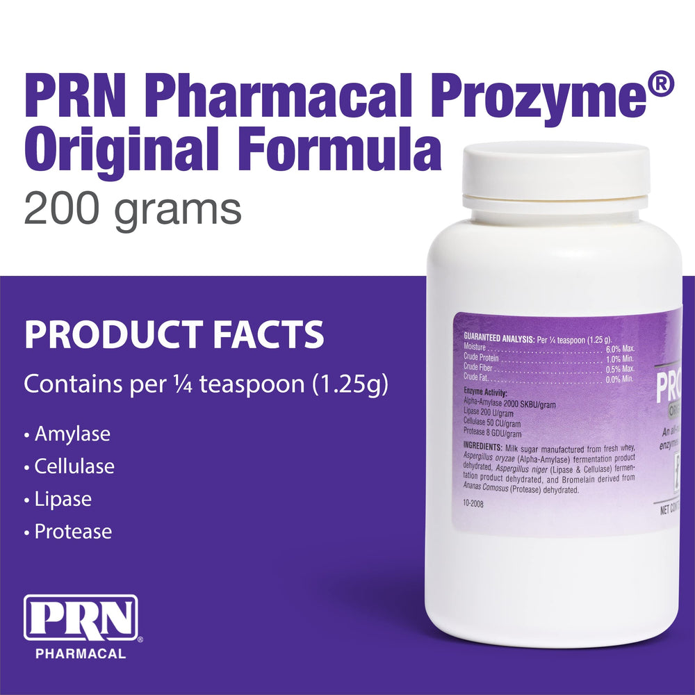 PRN ProZyme: polvo neutro que se mezcla fácilmente con la comida.