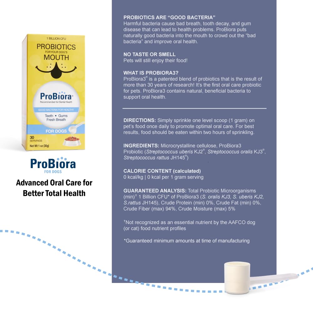Probiora Health: respiración más fresca para perros tras la dosificación diaria.