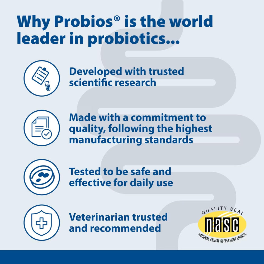Probios polvo dispersible, empaque claro y etiqueta para uso multiespecie.