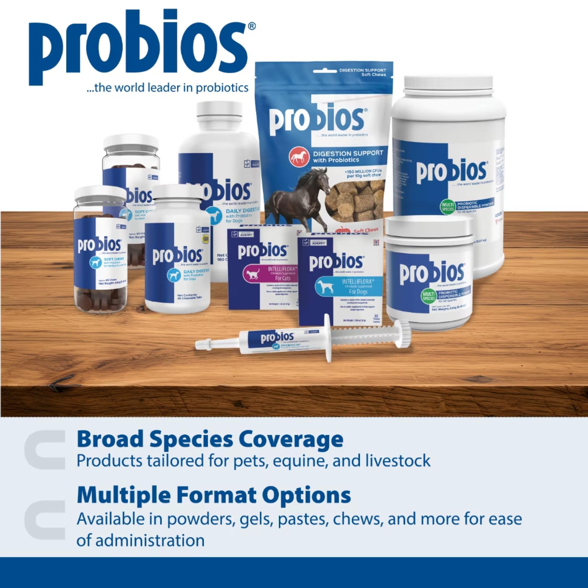 Probios polvo dispersible para perros y gatos, opción práctica para la dieta diaria.