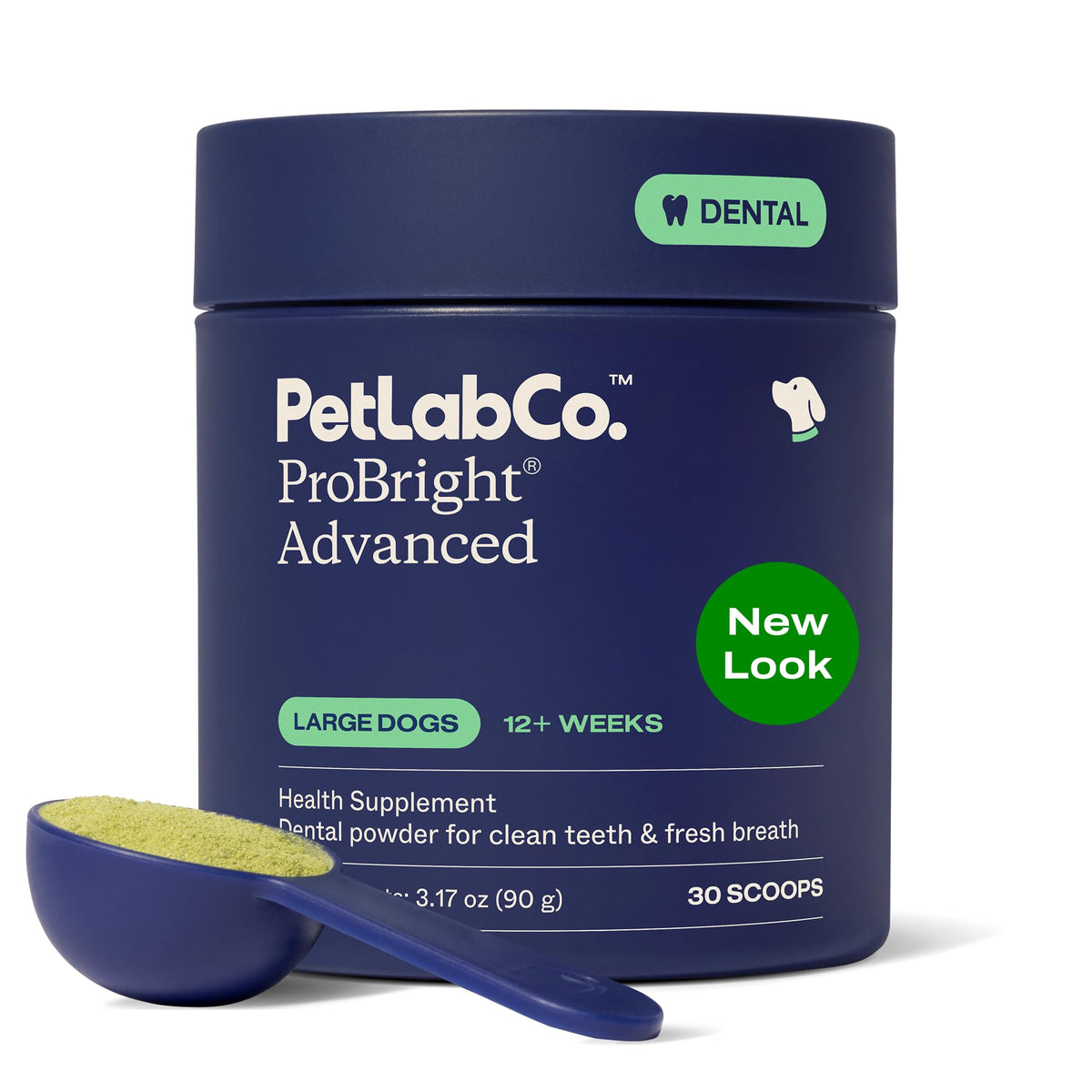 ProBright polvo dental para perros en empaque, aliento más fresco.
