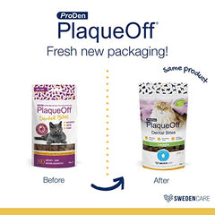 ProDen PlaqueOff Dental Bites para gatos sabor vegetal atractivo