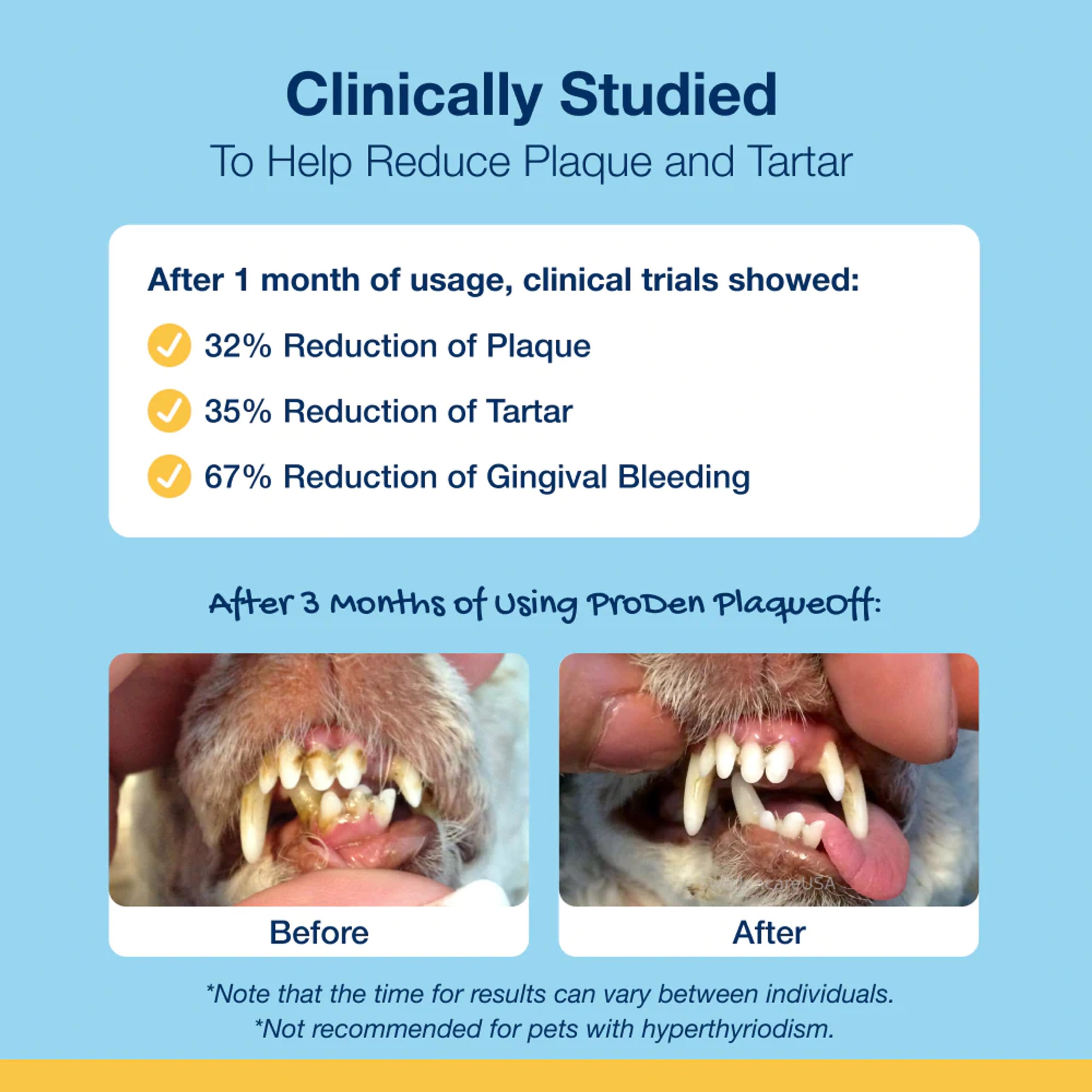 ProDen PlaqueOff: frescor de aliento al usar como snack dental.
