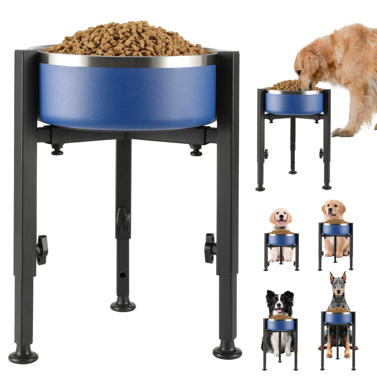 PROERR soporte elevado para plato de perro, base estable para comidas diarias.