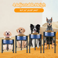 PROERR soporte elevado con altura ajustable para comodidad al comer.