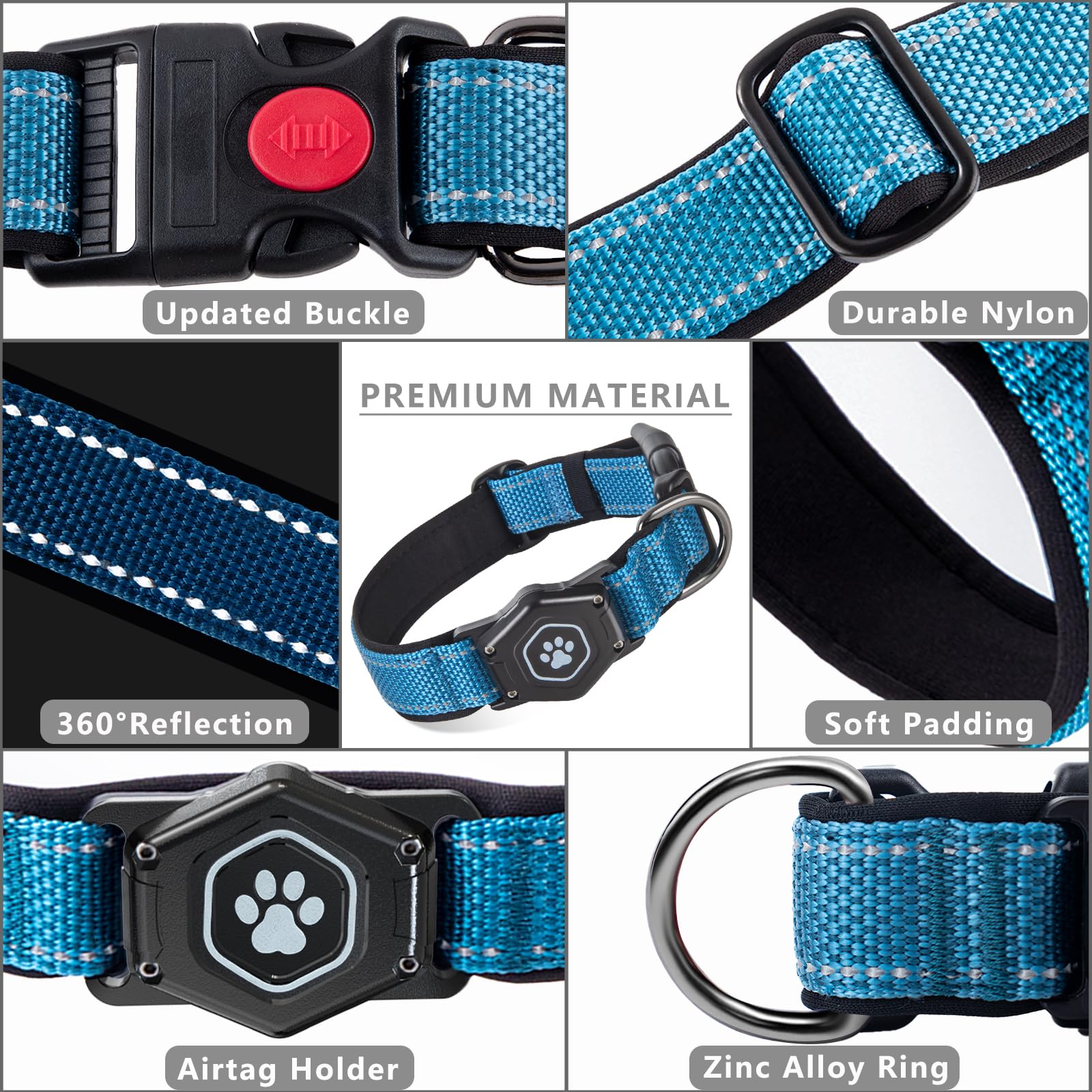 PROFAVO collar con costuras reflectantes: visibilidad nocturna