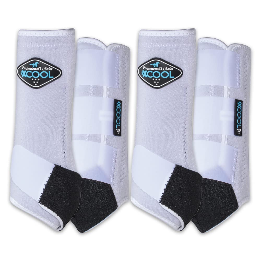 Professional's Choice 2XCool en movimiento: protección y enfriamiento para caballos activos.