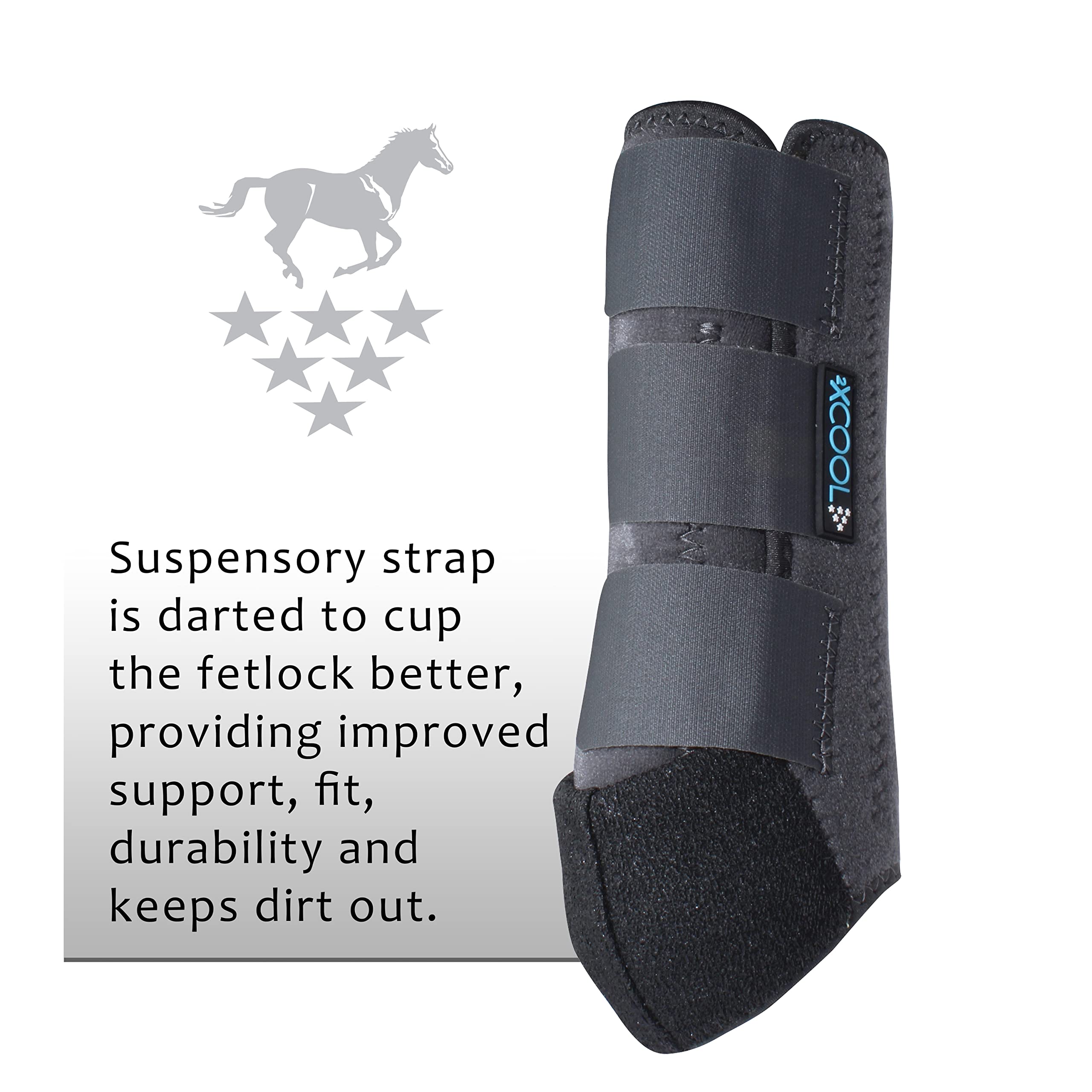 Pack de dos botas Professional's Choice 2XCool en color carbón para caballos activos