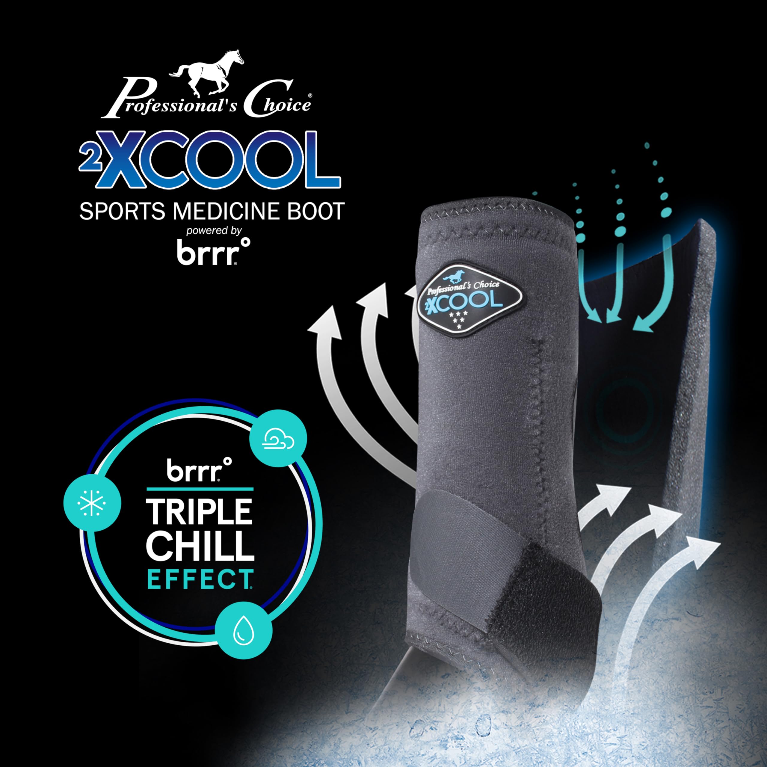 Professional's Choice 2XCool, parche Kevlar en suspensorio para mayor durabilidad.