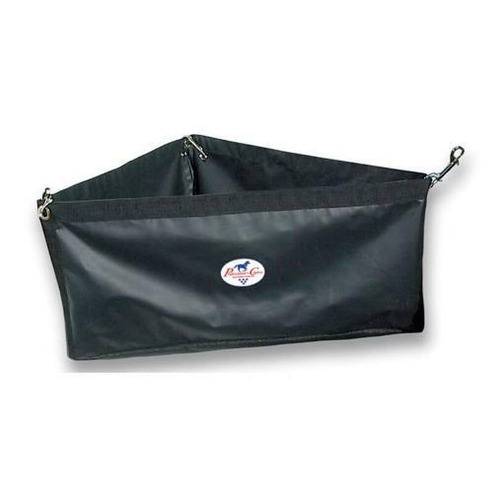 Professional's Choice alimentador de esquina negro, ideal para caballos en remolque.