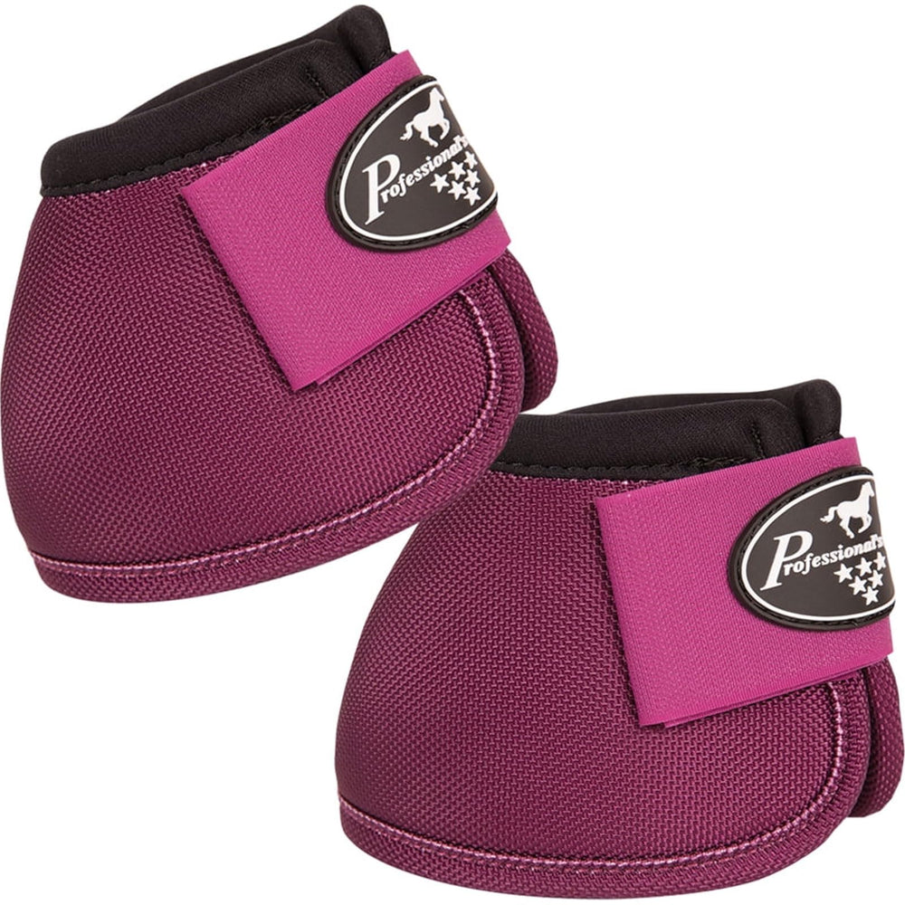 Professional's Choice Ballistic Overreach Bell Boots, interior de neopreno, color vino granate, absorbe impactos para mayor comodidad.