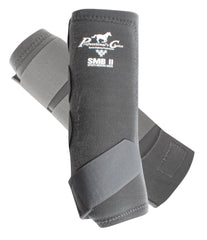 Professional's Choice SMBII botas para equinos, vista lateral carbón, protección duradera para competición.