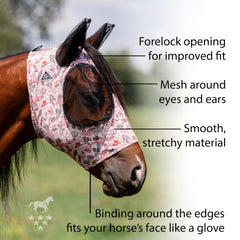 Professional's Choice Comfort-Fit Fly Mask, malla ojos y orejas, permite visión clara y mayor comodidad.