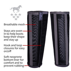 Professional's Choice Botas contra moscas de lujo con cierre velcro para ajuste rápido.