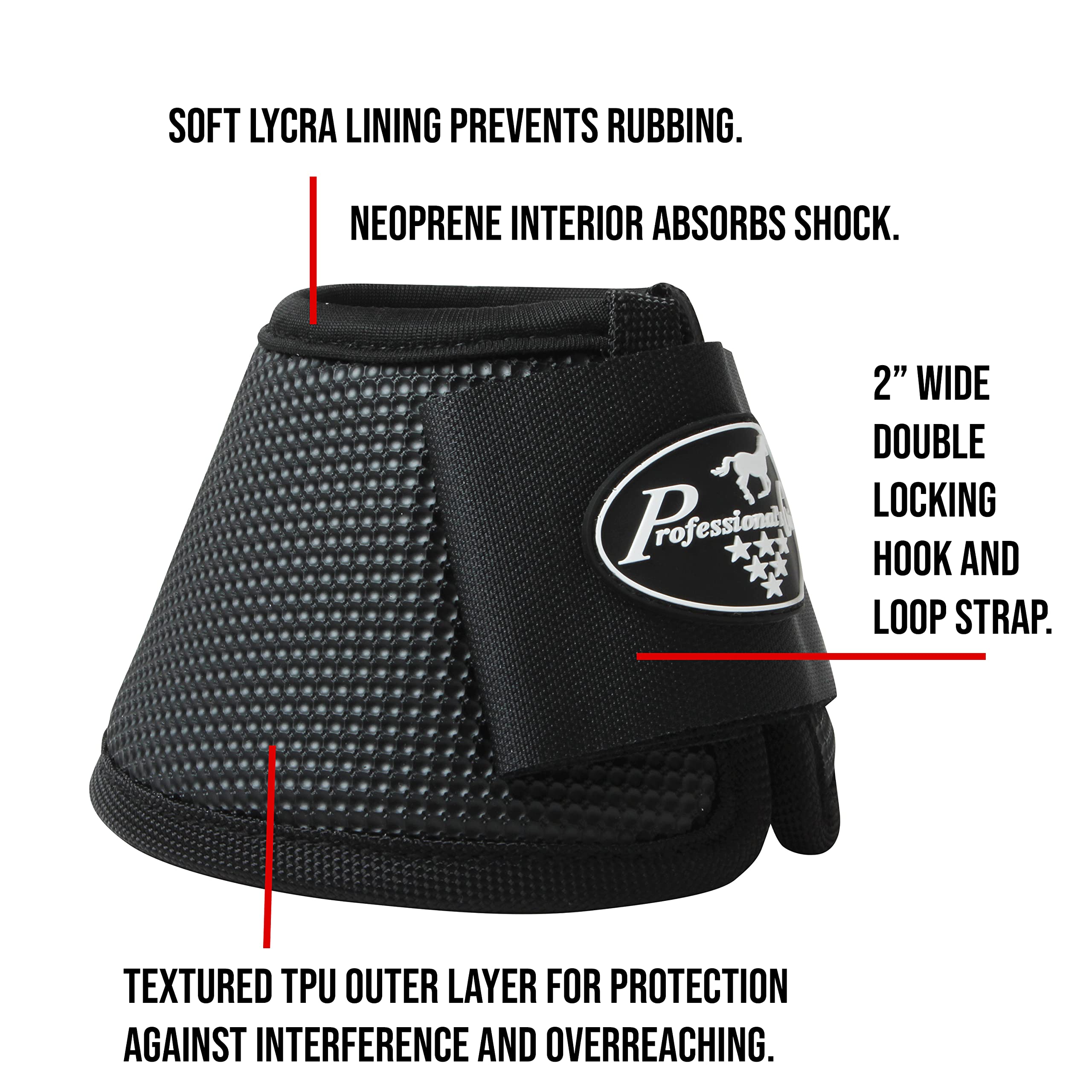 Professional's Choice interior-neopreno absorbe-choques para mayor comodidad del caballo