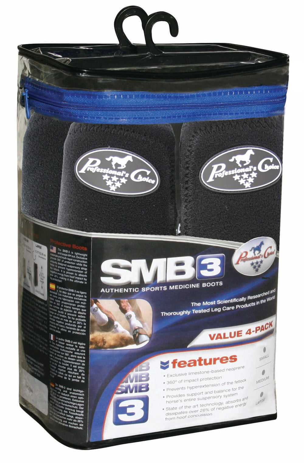 Professional's Choice SMB-3 protege 360 grados las extremidades durante el trote.