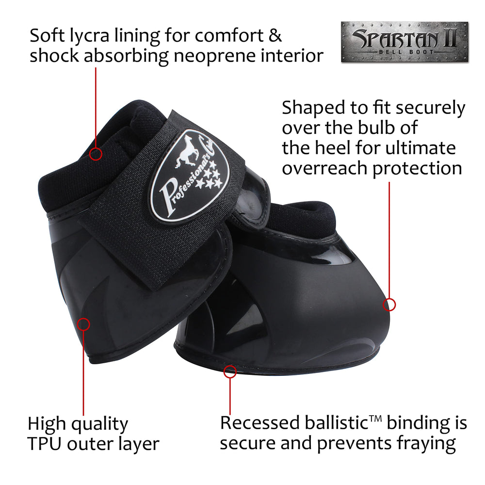 Professional's Choice Spartan II, cierre doble gancho y velcro para sujeción segura.