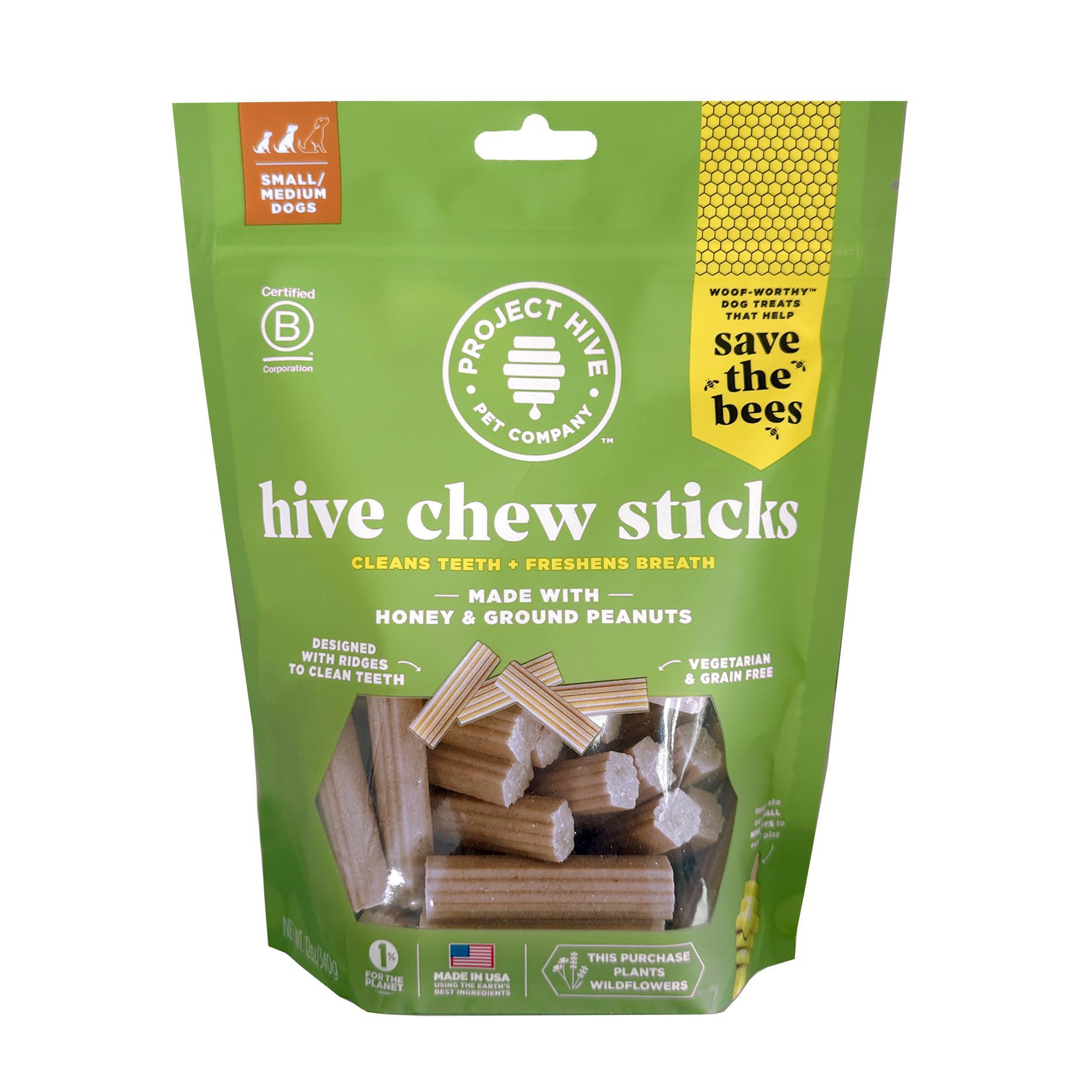 PROJECT HIVE PET COMPANY palitos dentales para perros pequeños, ideal para juego interactivo