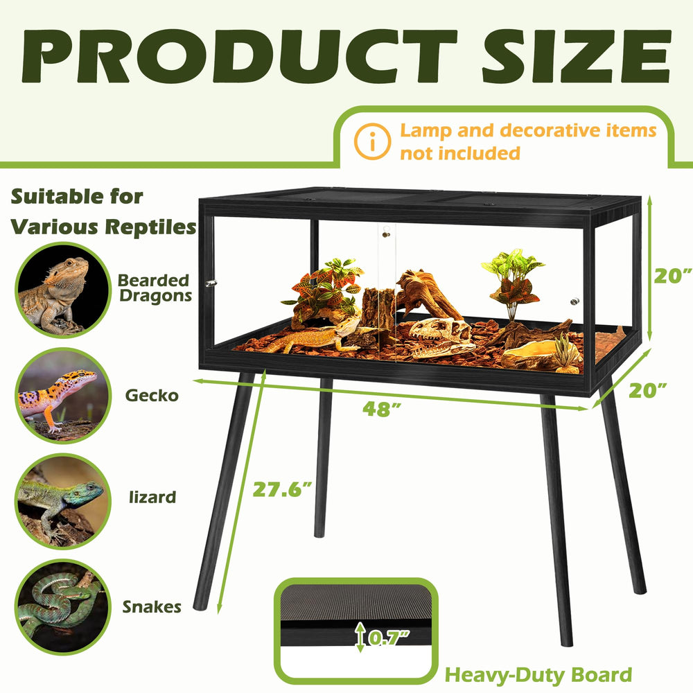 PROLEE hábitat de reptiles en madera de alta calidad para un entorno estable