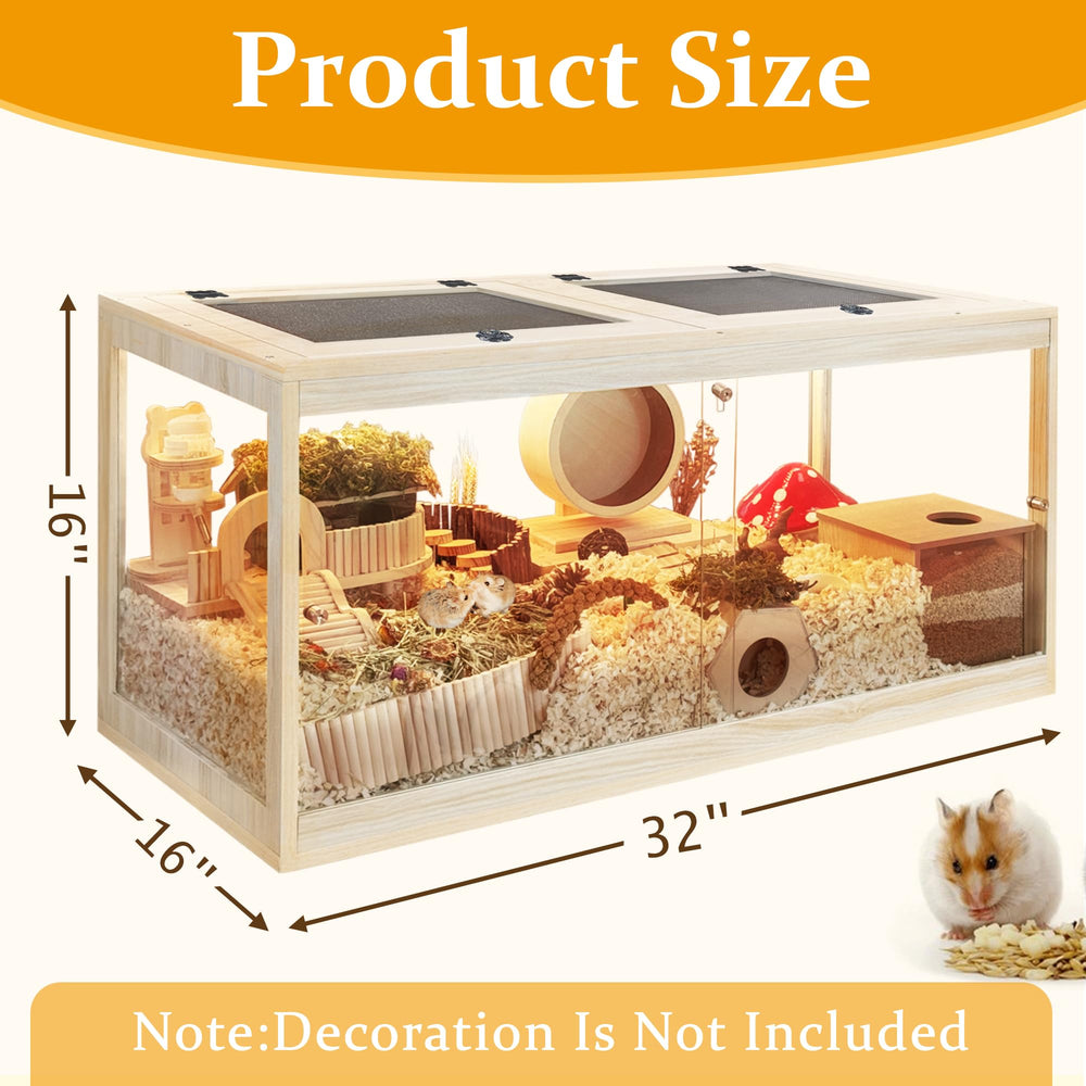 PROLEE habitat para hámster, ventilación mejorada con malla