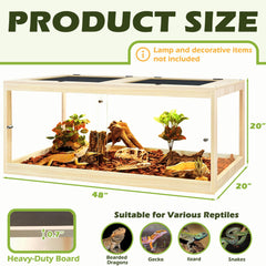 PROLEE tanque reptil: visual 360° en vidrio templado para seguimiento del comportamiento.