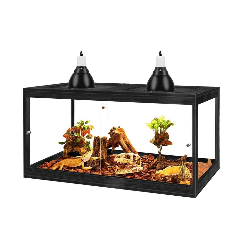 ProLEE tanque de reptiles con vidrio templado, vista 360 para observar al animal.