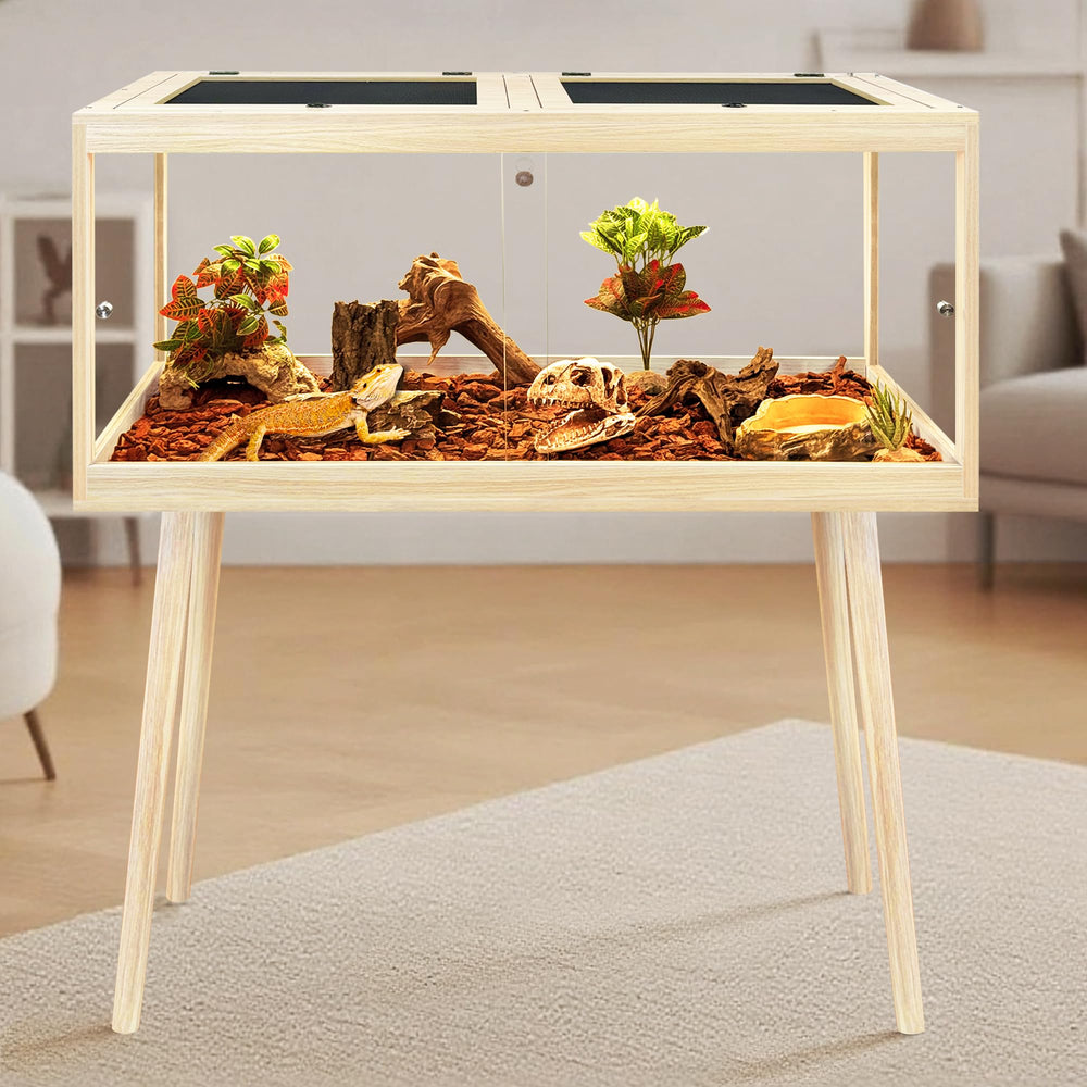 PROLEE tanque roble 48x20x20: acabado natural y compatibilidad con estanterias