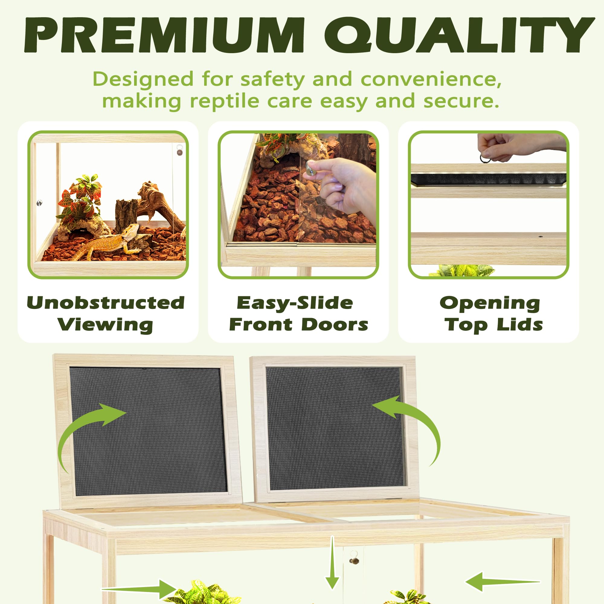 PROLEE tanque serpiente panel acrilico: vista nitida y mantenimiento facil