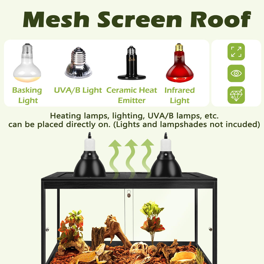 PROLEE techo de malla metálica facilita ventilación y uso con iluminación UVA/UVB.