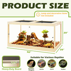 PROLEE vista 360 grados con vidrio templado para monitorear movimientos del reptil.