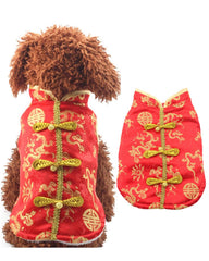 PROMOTED TO BIG SISTER disfraz perro año nuevo dragon rojo XL, ideal para fiestas.