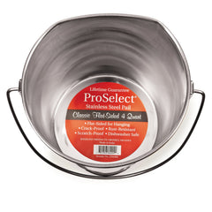 Balde ProSelect de acero inoxidable, fácil de limpiar