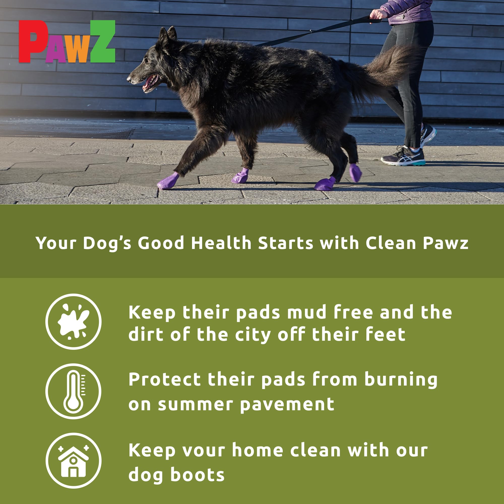 Protex PawZ botas para nieve, protección de patas en caminatas invernales.