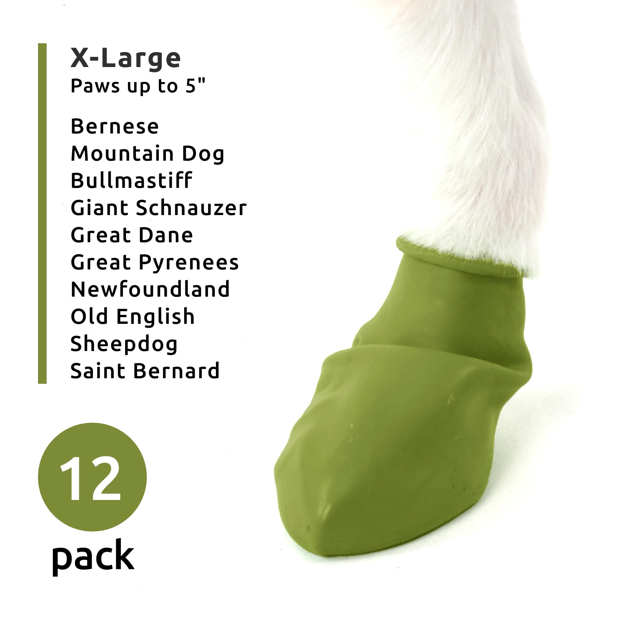 Protex PawZ botas anti-deslizantes para perros grandes en lodo, mejor tracción.