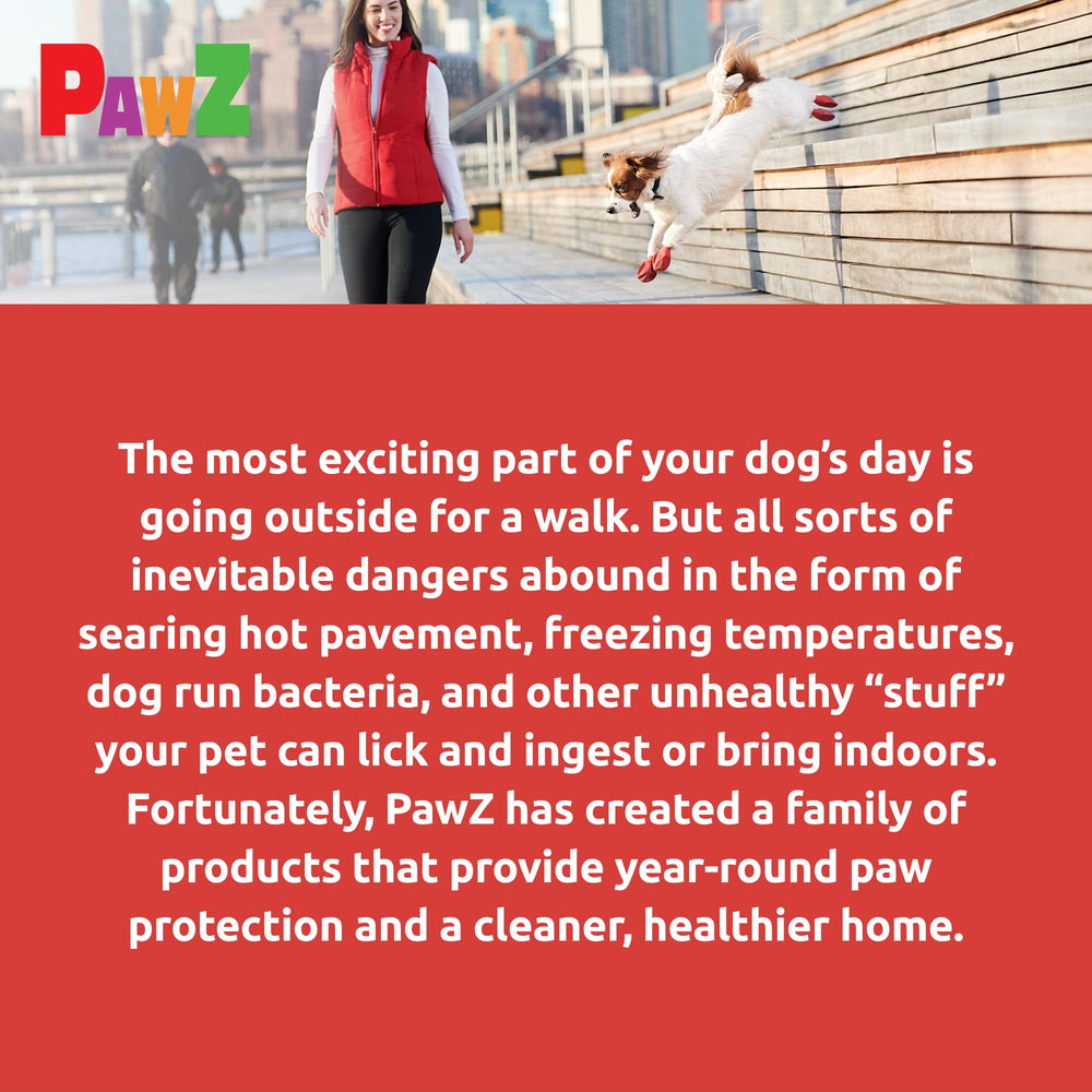 Paquete de 12 botas Protex PawZ rojas para patas pequeñas.