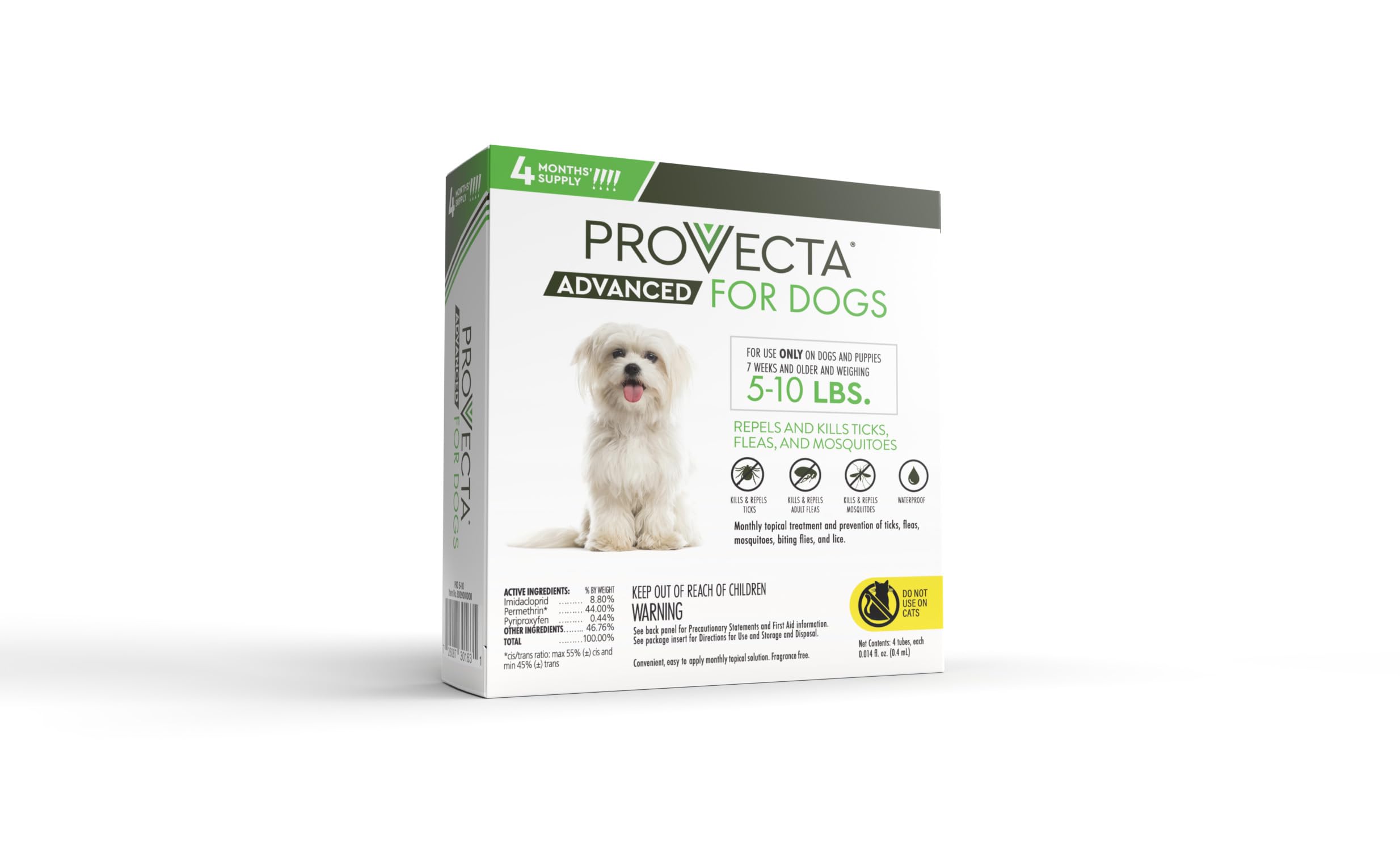 Provecta dosis mensual, mantenimiento regular sencillo.